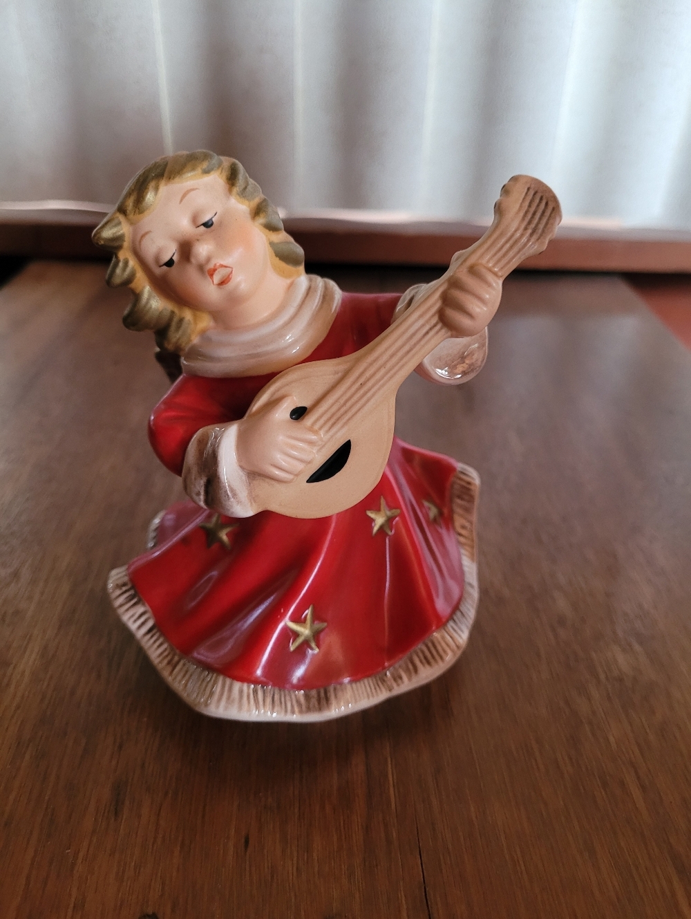 Goebel Ceramic Red Angel Musician Figurine (114)